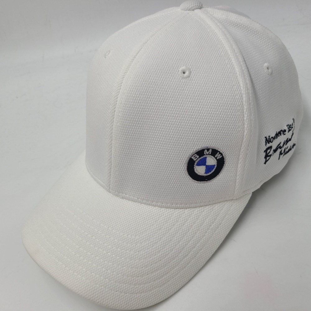 BMW Hat Fitted (Seems M-L) White Braman Miami Car Dealer Dealership Racing Men